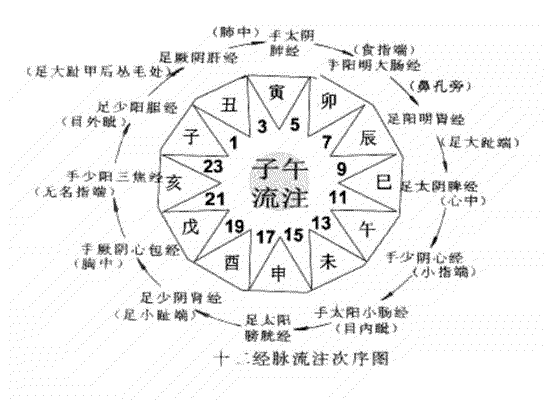气血流注次序